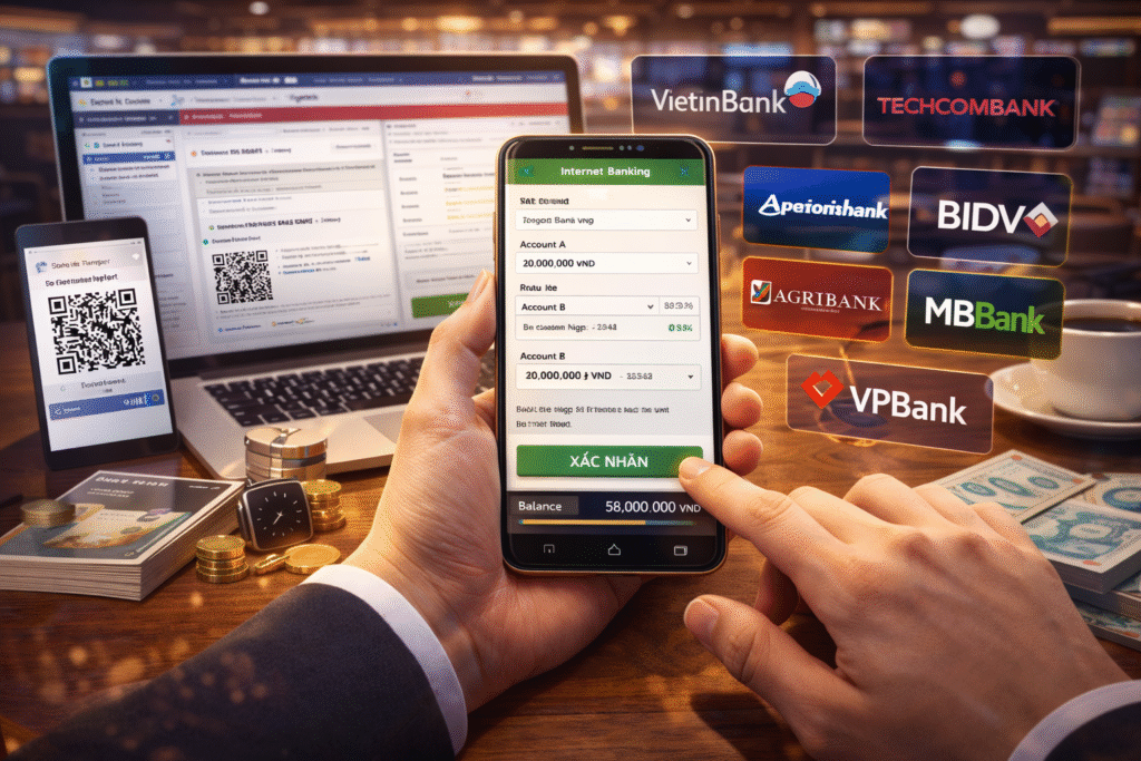 Giao dịch ngân hàng trực tuyến tại Việt Nam