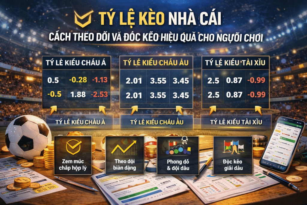 Hướng dẫn đọc tỷ lệ cá cược thể thao